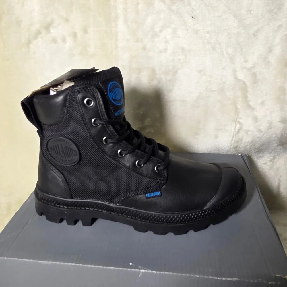 Palladium Pampa Sport Cuff WPN Black Waterproof Hiking Boots Unisex 4.5M 6 W New